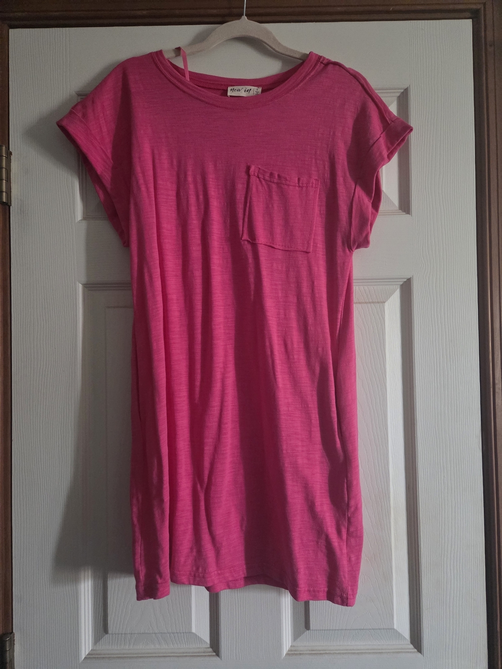 Two Dresses For Price Of One Casual Hot Pink  Mini Dress with Pocket - Unbranded